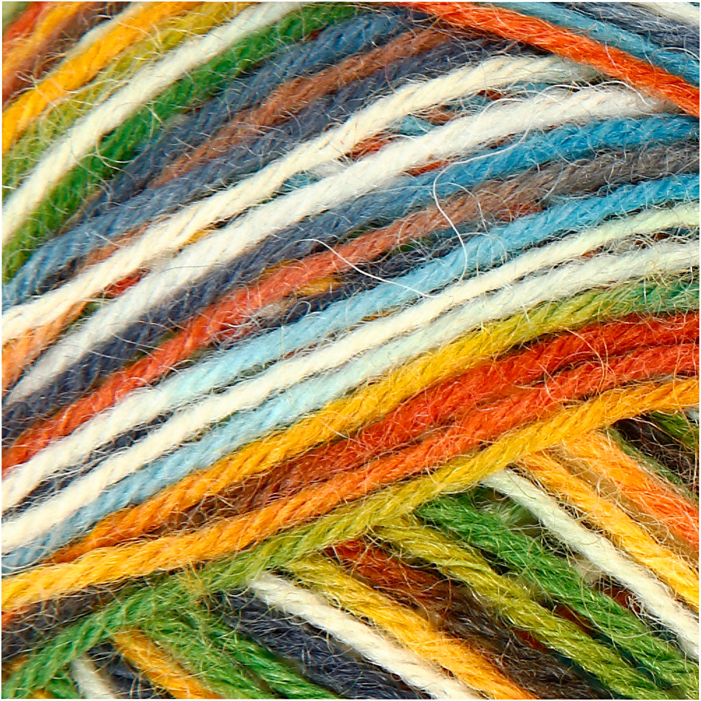 Pelote de Laine pour Chaussettes, L : 200 M, vert mousse, 50 gr/ 1 boule [HOB-41316]