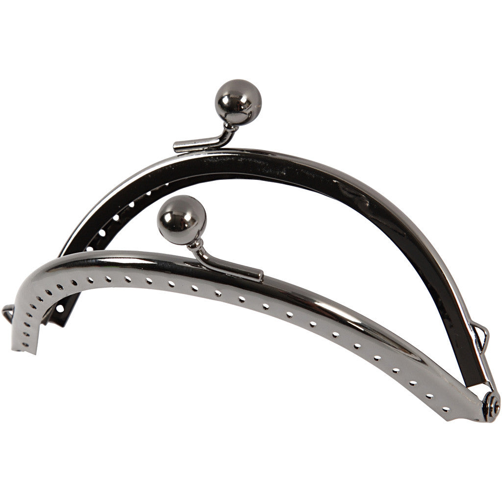 Kit fermoir petit sac, dim. 10 cm, argent antique, 1 pièce [HOB-41353]