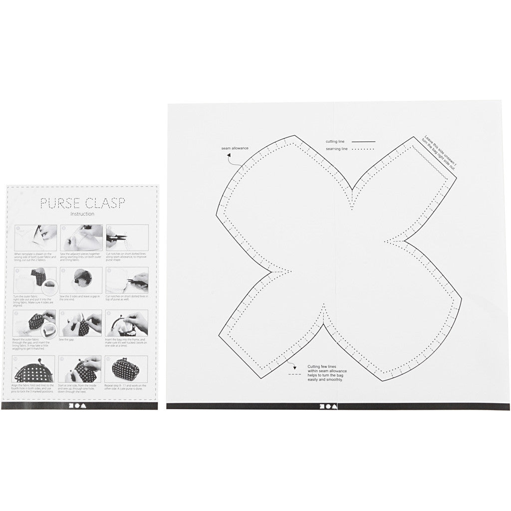 Portemonnee gesp kit, afm 10 cm, antiek zilver, 1 stuk [HOB-41353]
