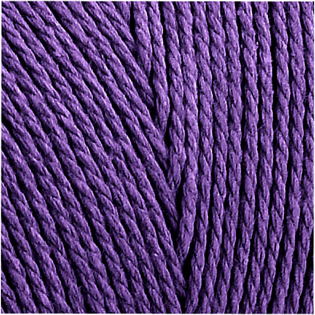 Macramé koord, L: 315 M, dikte 1 mm, Dunne kwaliteit 12/12, violet, 220 gr/ 1 bol [HOB-41510]