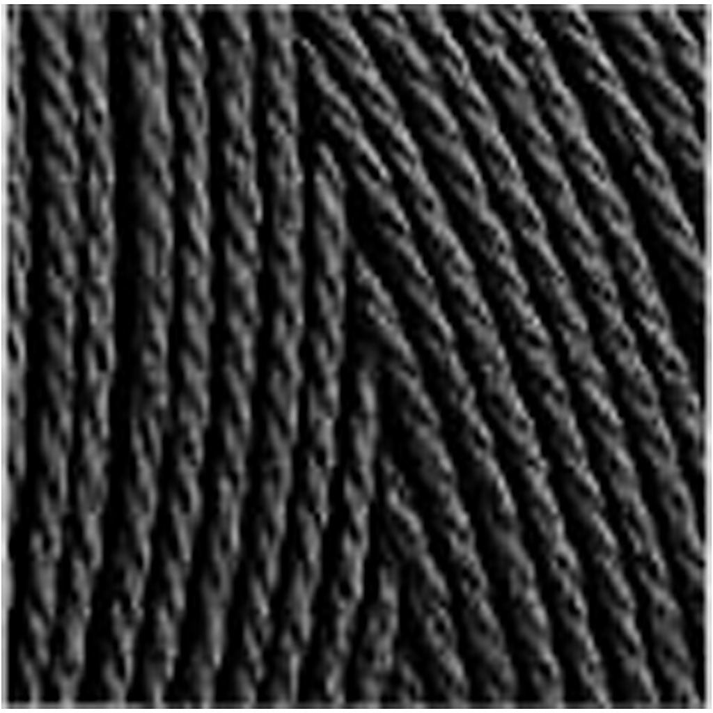 Cordon pour macramé, L : 315 M, ép. 1 mm, Qualité fine 12/12, noir, 220 gr/ 1 boule [HOB-41520]