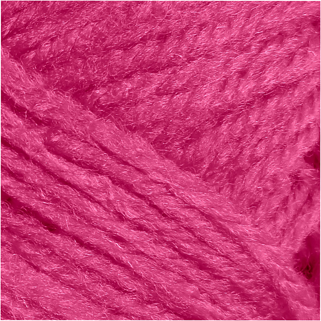 Pelote de laine acrylique Fantasia, L : 80 M, rose néon, 50 gr/ 1 boule [HOB-421708]