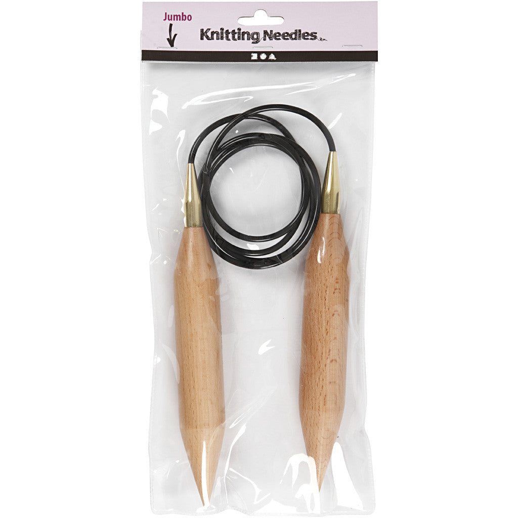 Aiguilles à tricoter circulaires, L : 150 cm, dim. 30 mm, 1 pièce [HOB-42197]