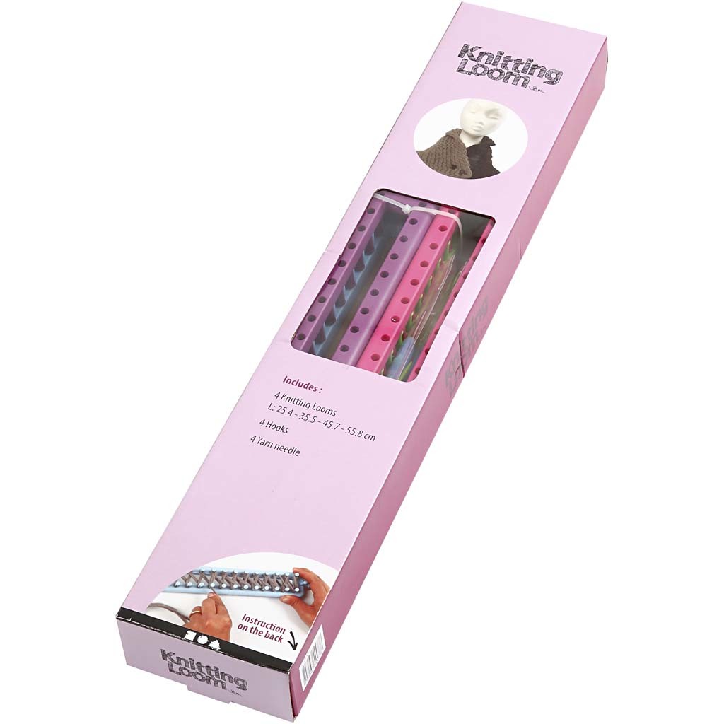 Knitting loom, L: 25-35-45-55 cm, 1 set [HOB-42219]