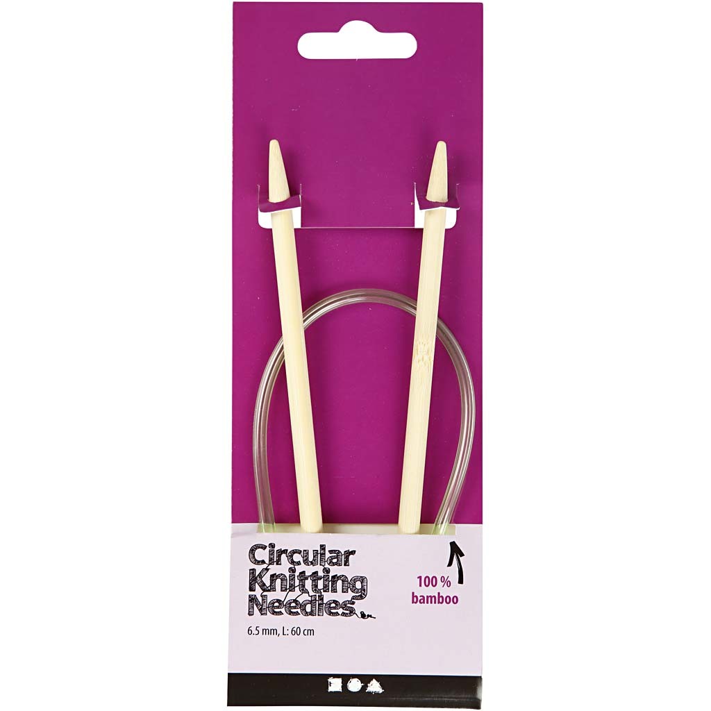 Rond breinaalden, L: 60 cm, afm 6,5 mm, 1 stuk [HOB-42276]