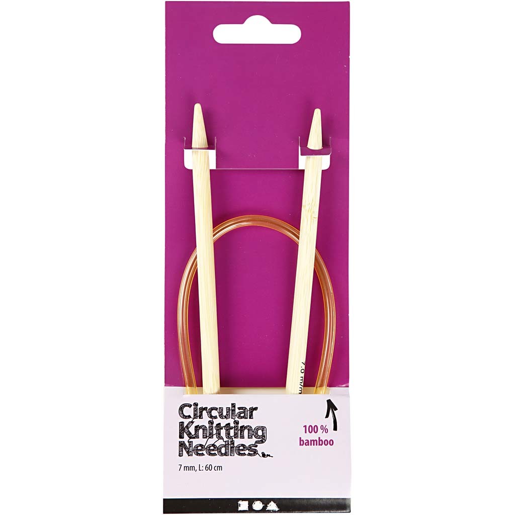 Rond breinaalden, L: 60 cm, afm 7 mm, 1 stuk [HOB-42277]