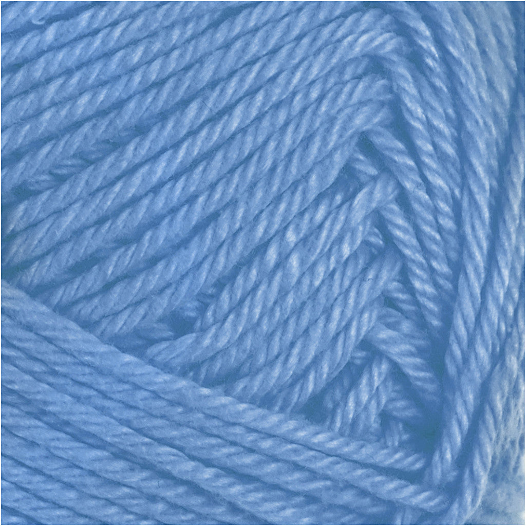 Fil de coton, dim. 8/4, L : 170 M, aiguille 3-3,5, bleu, 50 gr/ 1 boule [HOB-431110]