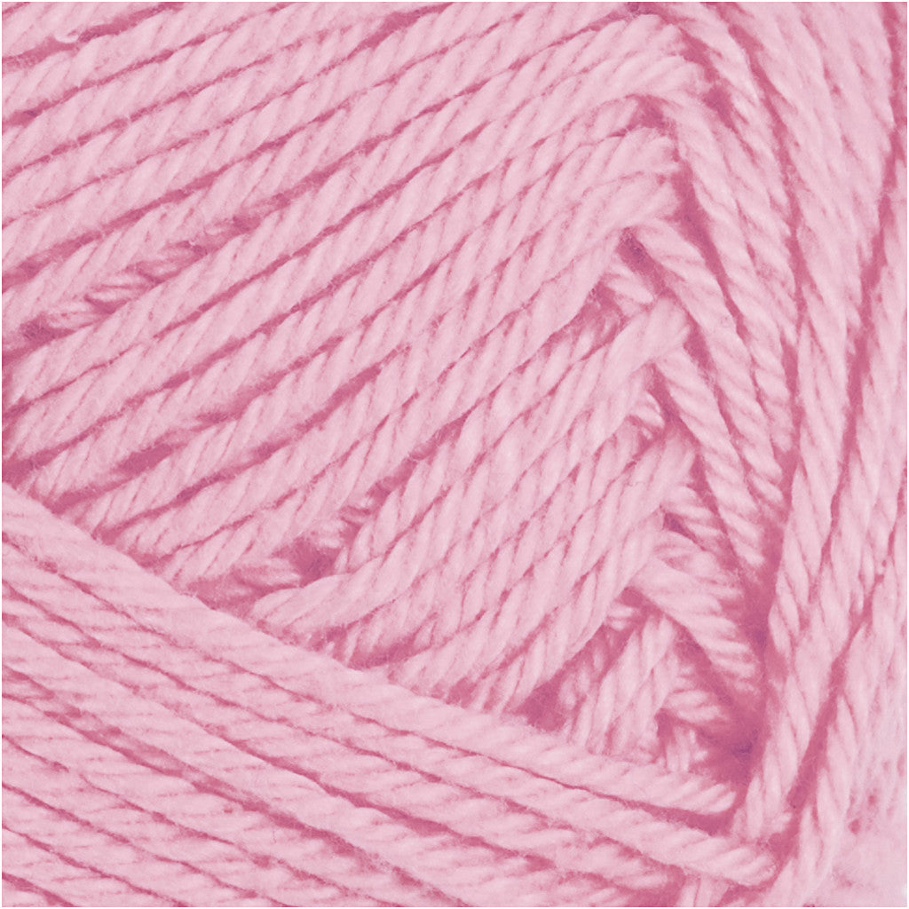 Fil de coton, dim. 8/4, L : 170 M, aiguille 3-3,5, rose clair, 50 gr/ 1 boule [HOB-431220]