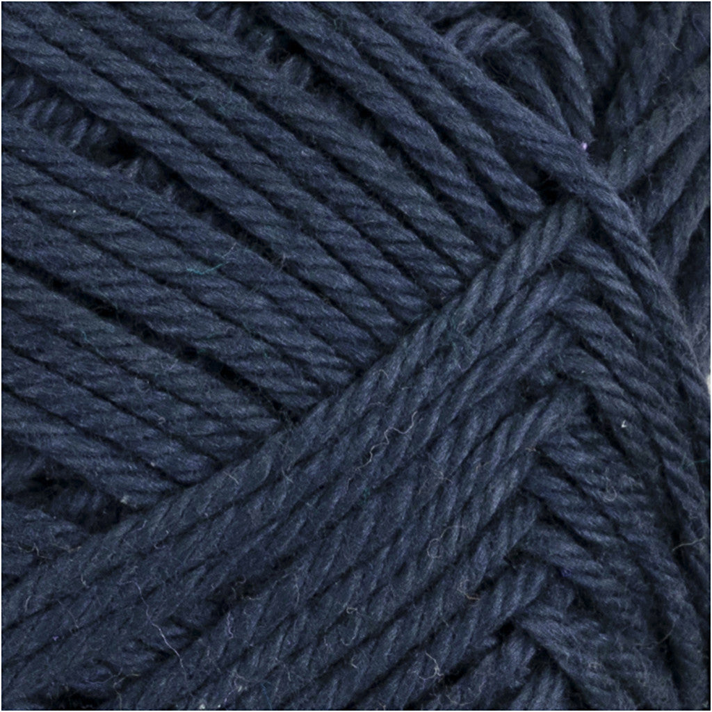 Fil de coton, dim. 8/4, L : 170 M, aiguille 3-3,5, bleu foncé, 50 gr/ 1 boule [HOB-431280]