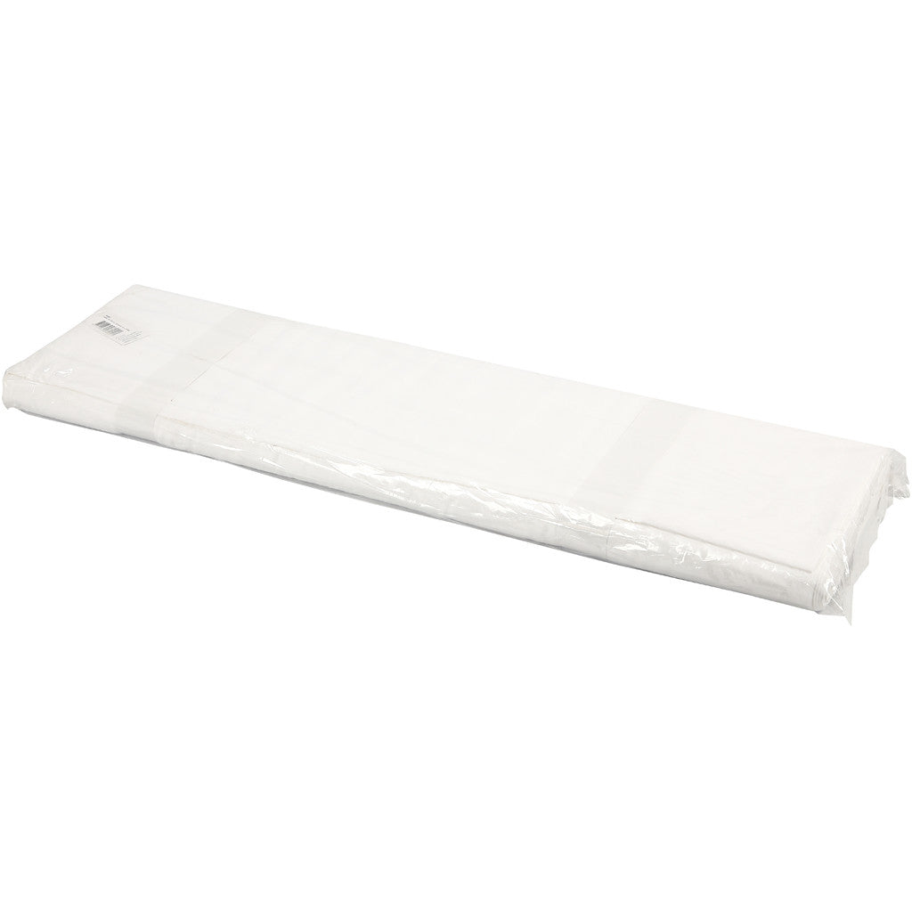 Tissu, L : 145 cm, 140 gr, blanc, 10 m/ 1 rouleau [HOB-44080]