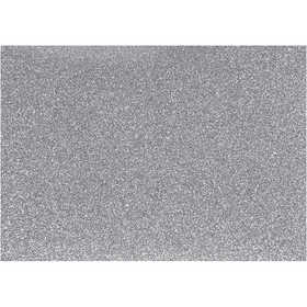 Opstrijkfolie, A5, vel 148x210 mm, glitter, zilver, 1 vel [HOB-44327]