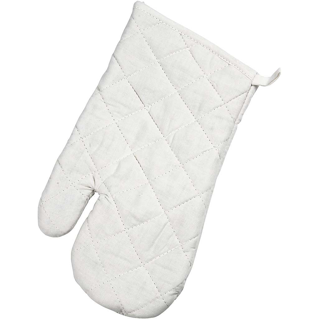 Gant de cuisine, dim. 18x28 cm, 145 gr, blanc, 2 pièces/ 1 Pq. [HOB-444621]