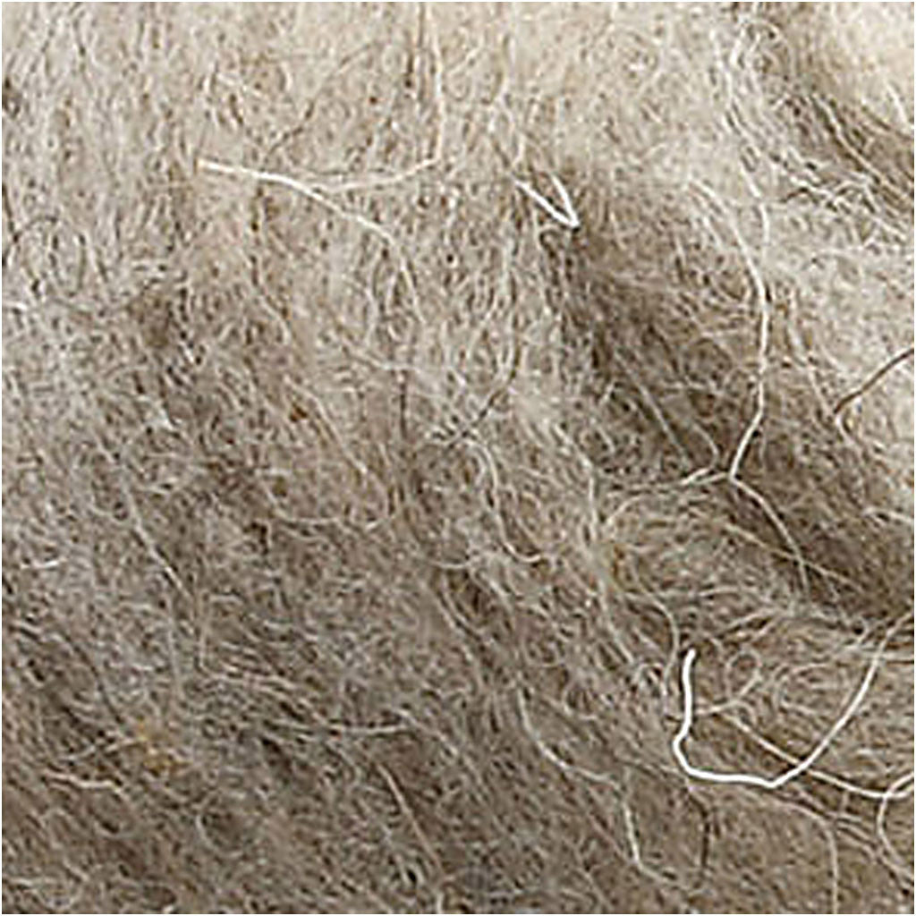 Pelote de Laine Cardée, naturel, 100 gr/ 1 boule [HOB-451030]
