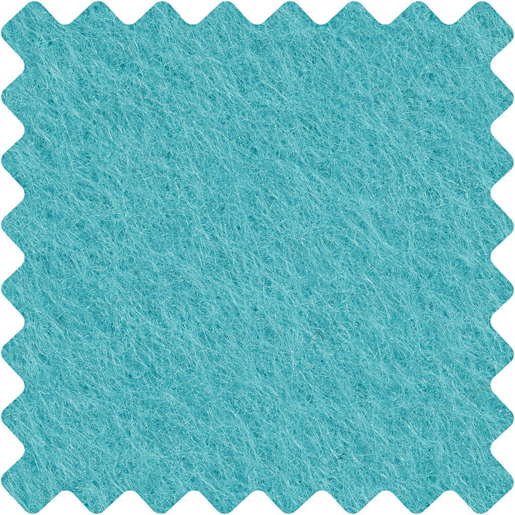 Feutrine synthétique, feuille 42x60 cm, ép. 3 mm, turquoise, 1 flles [HOB-45236]