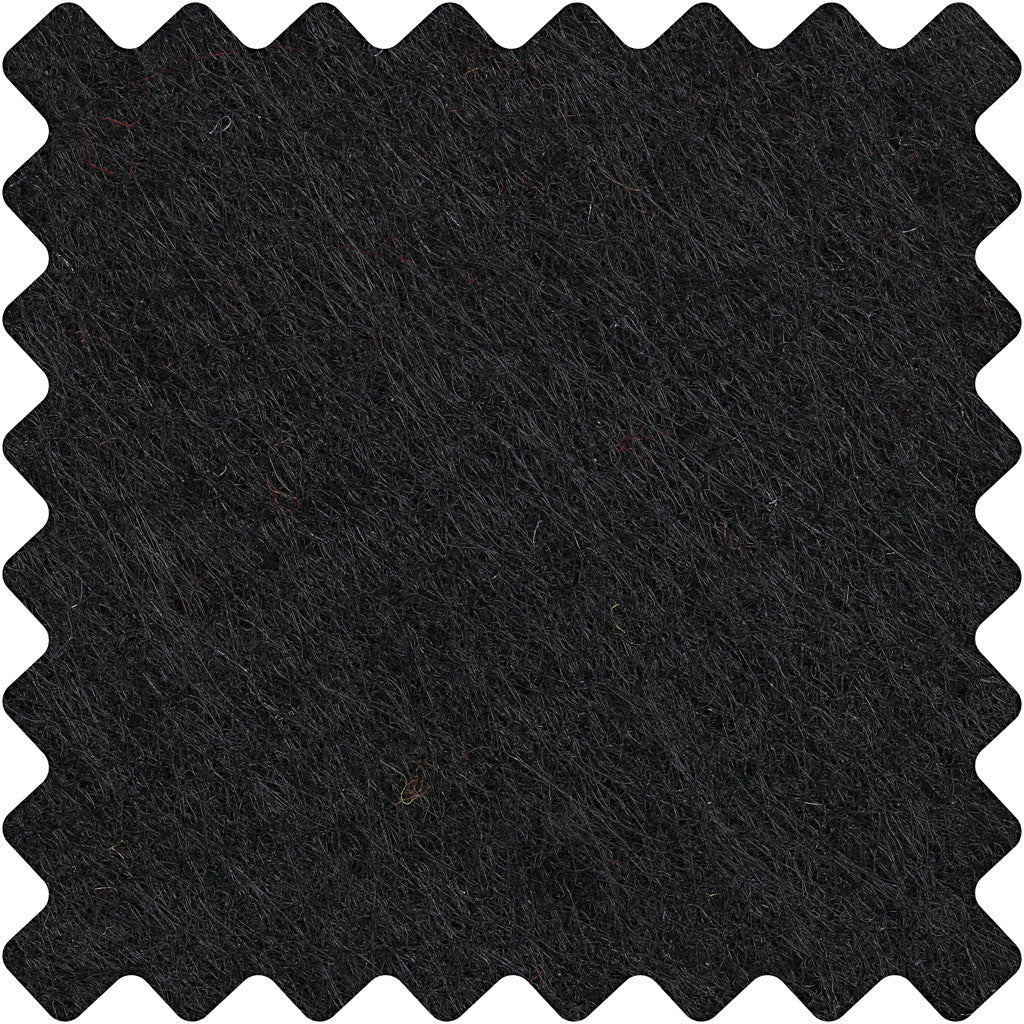 Feutrine synthétique, feuille 42x60 cm, ép. 3 mm, noir, 1 flles [HOB-45241]