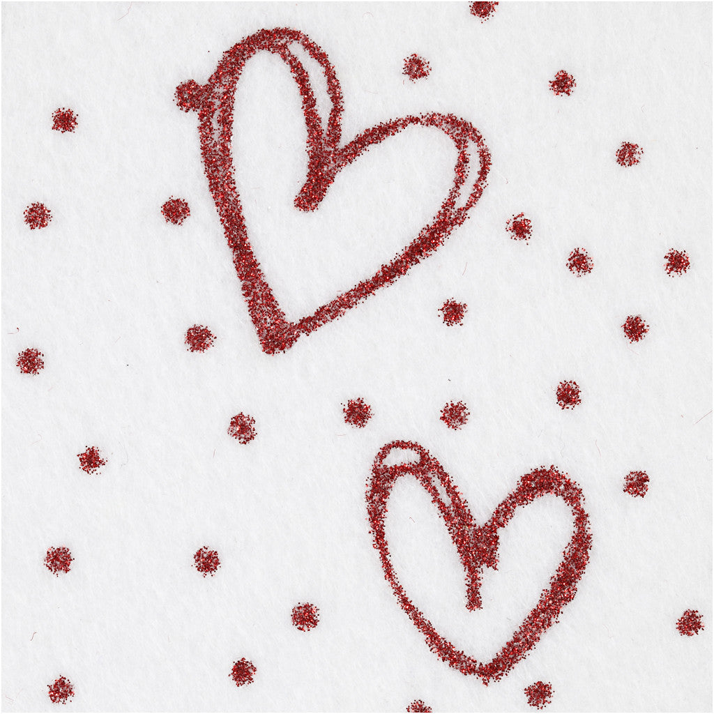 Feutrine synthétique, A4, feuille 210x297 mm, ép. 1,5-2 mm, blanc, 10 flles/ 1 Pq. [HOB-45390]