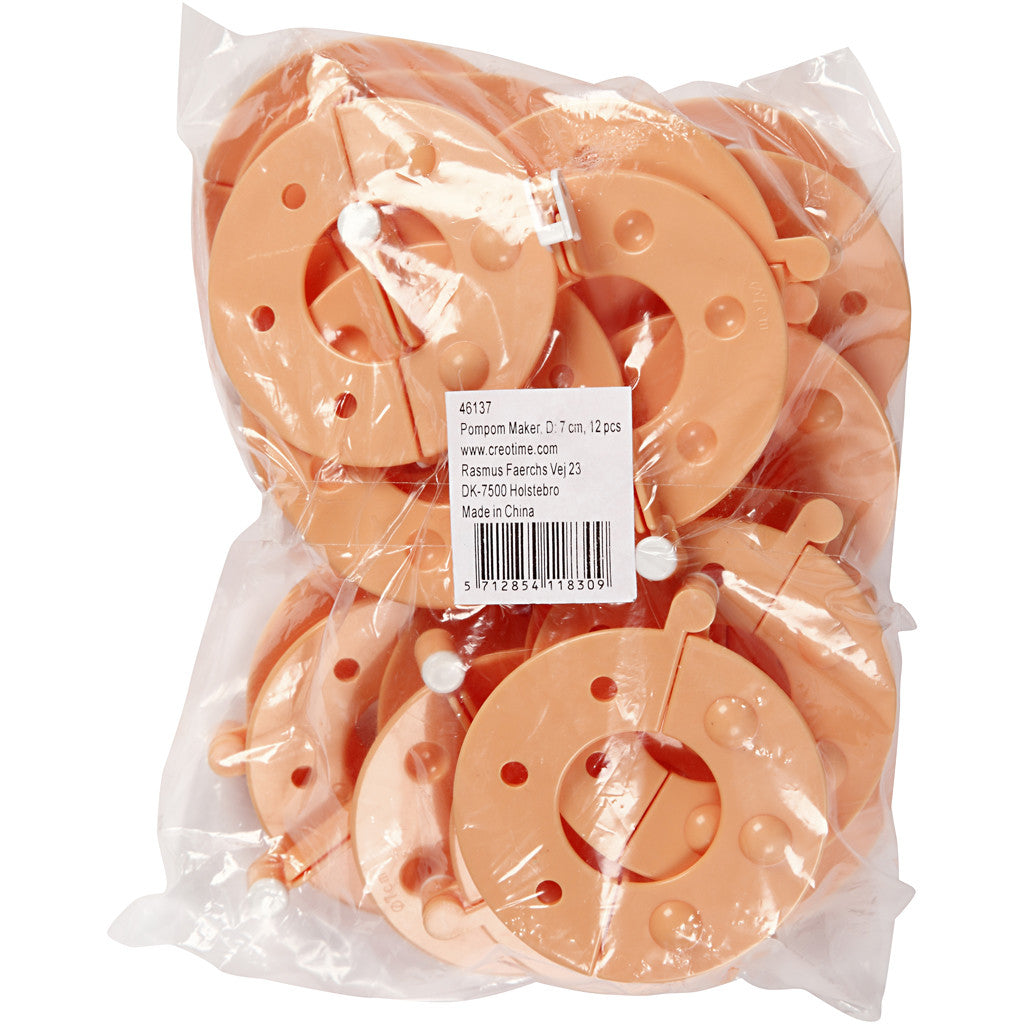 Gabarits pour pompon, d 7 cm, 12 pièces/ 1 Pq. [HOB-46137]