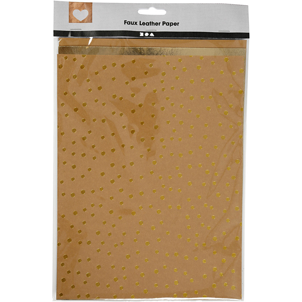 Faux Leather Papier, vel 21x27,5+21x28,5+21x29,5 cm, dikte 0,55 mm, unikleurig,met folie,bedrukt, 3 vel/ 1 doos [HOB-498833]