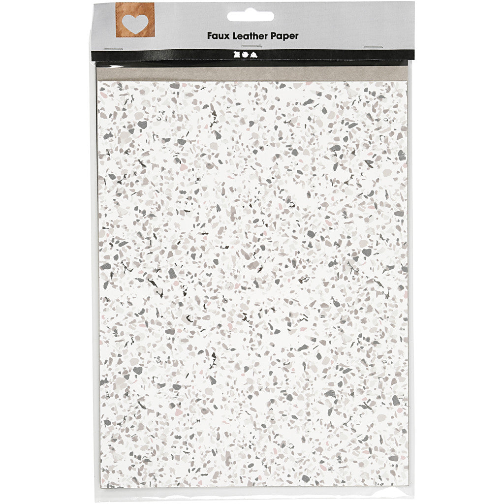 Faux Leather Papier, vel 21x27,5+21x28,5+21x29,5 cm, dikte 0,55 mm, unikleurig,met folie,bedrukt, 3 vel/ 1 doos [HOB-498834]