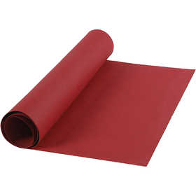 Papier imitation cuir, L : 50 cm, unicolor, 350 gr, rouge, 1 m/ 1 rouleau [HOB-498946]