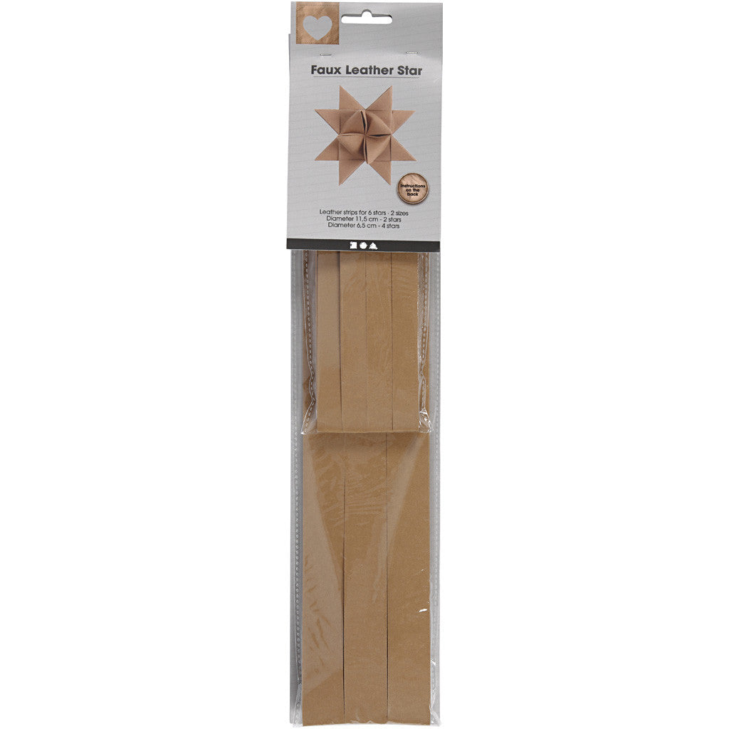 Sterstroken, L: 44+78 cm, B: 15+25 mm, 350 gr, beige, 24 stroken/ 1 doos [HOB-498950]