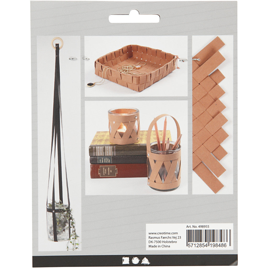 Bandes de tressage, L : 15 mm, ép. 0,55 mm, brun clair, 9.50 m/ 1 rouleau [HOB-498955]