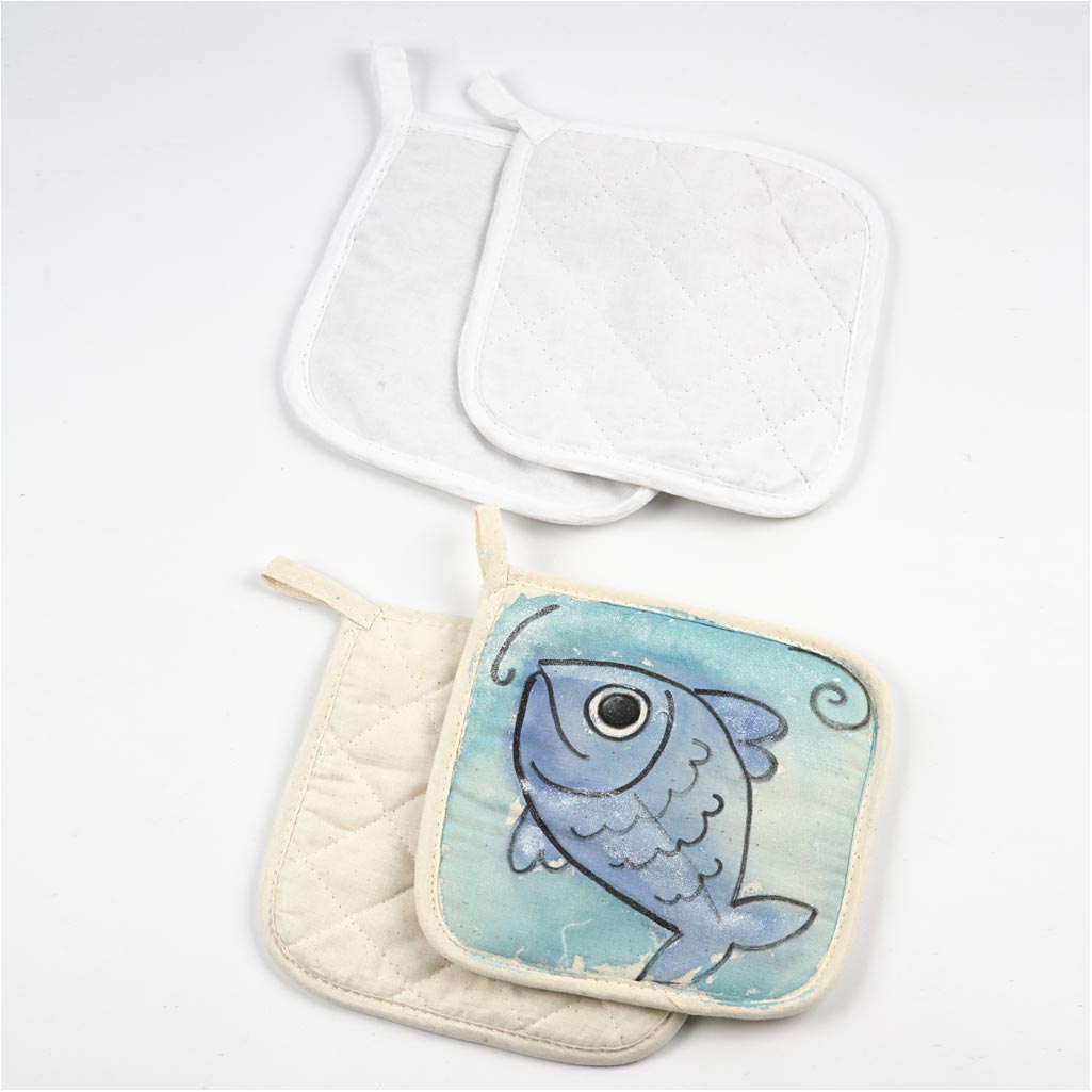 Pannenlappen, afm 20x20 cm, 115 gr, licht naturel, 4 stuk/ 1 doos [HOB-499111]