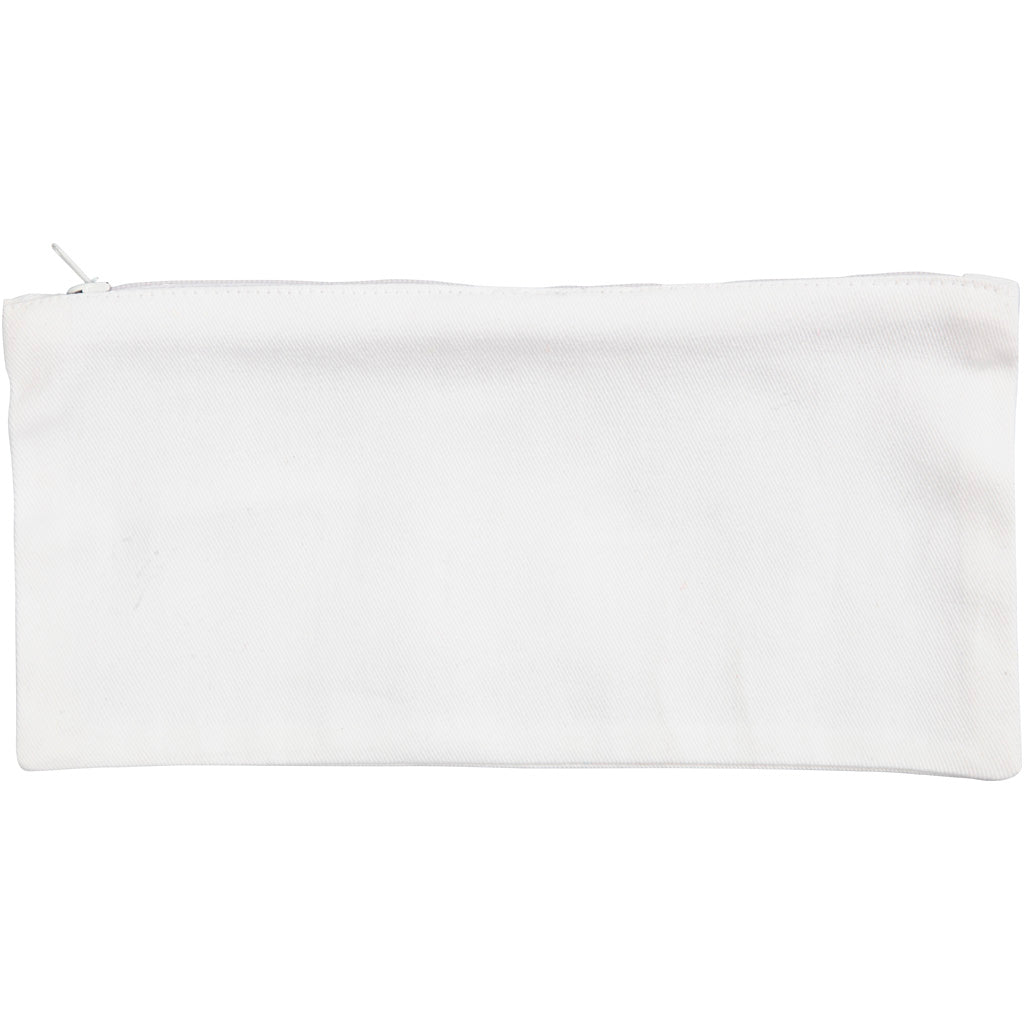 Trousse en coton, dim. 11x23 cm,  210 g/m2, blanc, 1pièce [HOB499903]
