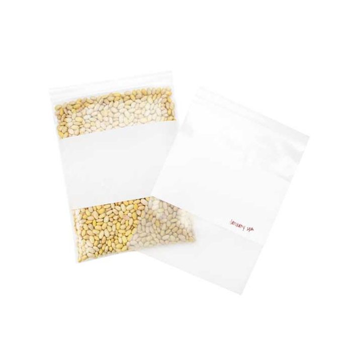 Gripzakken met schrijfvlak 23x30,5cm pe 100 micron (100 stuks) [4WE912]