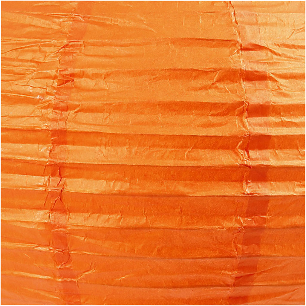 Rijstpapier lamp, d 20 cm, oranje, 1 stuk [HOB-50003]