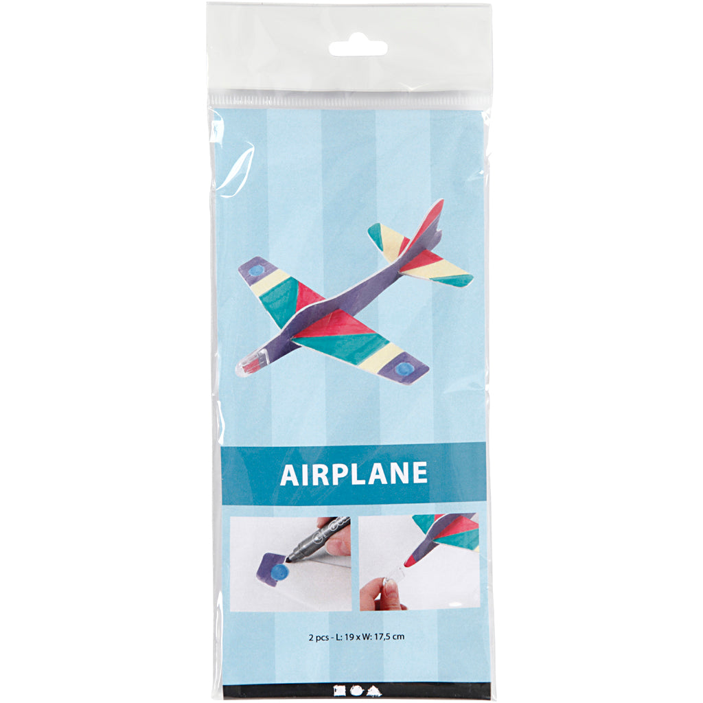 avions, L : 19 cm, L : 17,5 cm, blanc, 2 pièces/ 1 Pq. [HOB-51232]