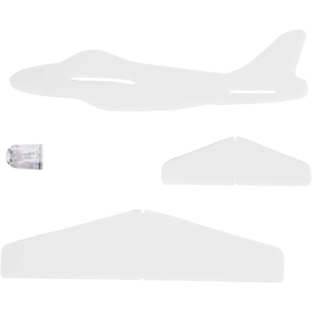 avions, L : 19 cm, L : 17,5 cm, blanc, 2 pièces/ 1 Pq. [HOB-51232]