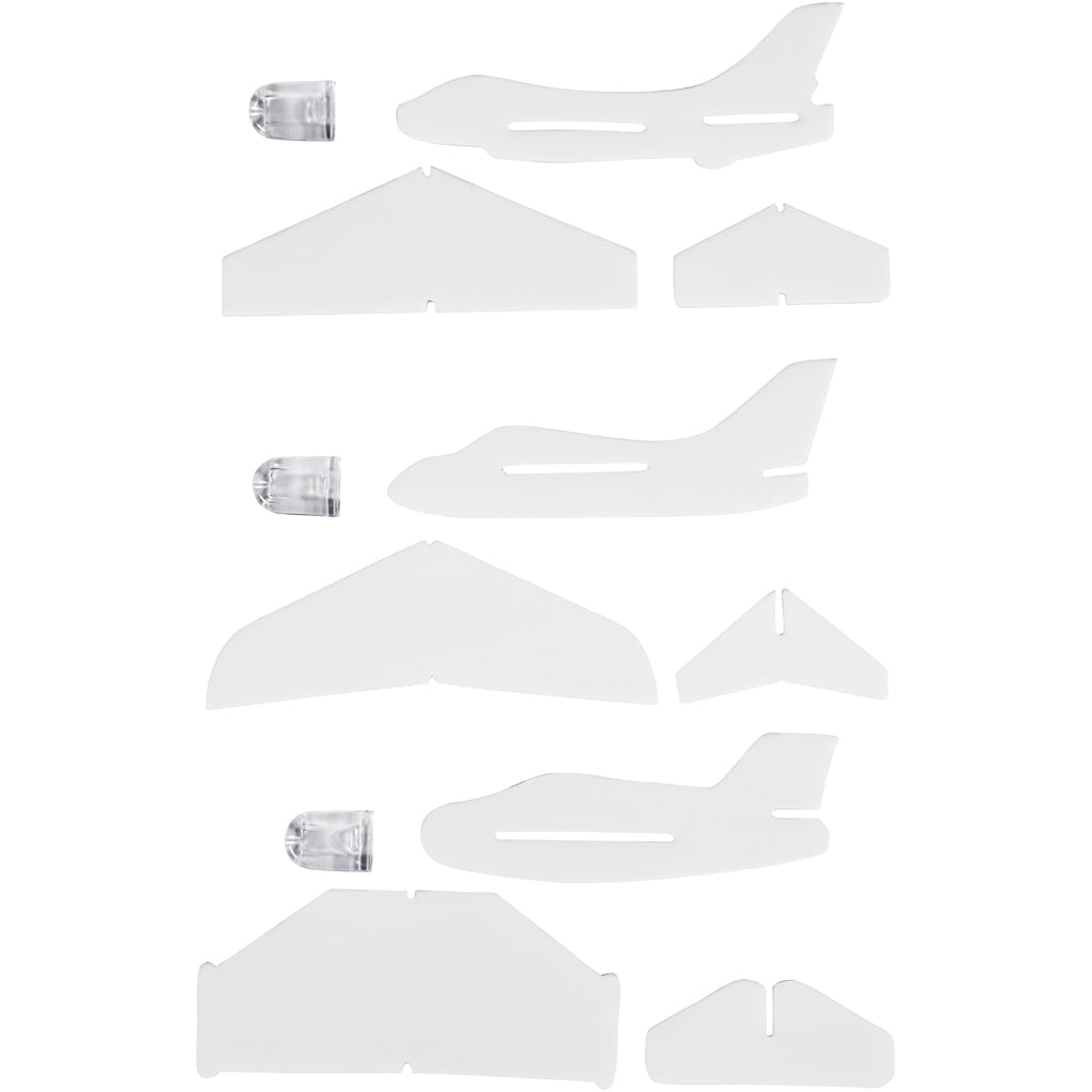 avions, L : 11,5-19 cm, L : 11-17,5 cm, blanc, 50 pièces/ 1 Pq. [HOB-51234]