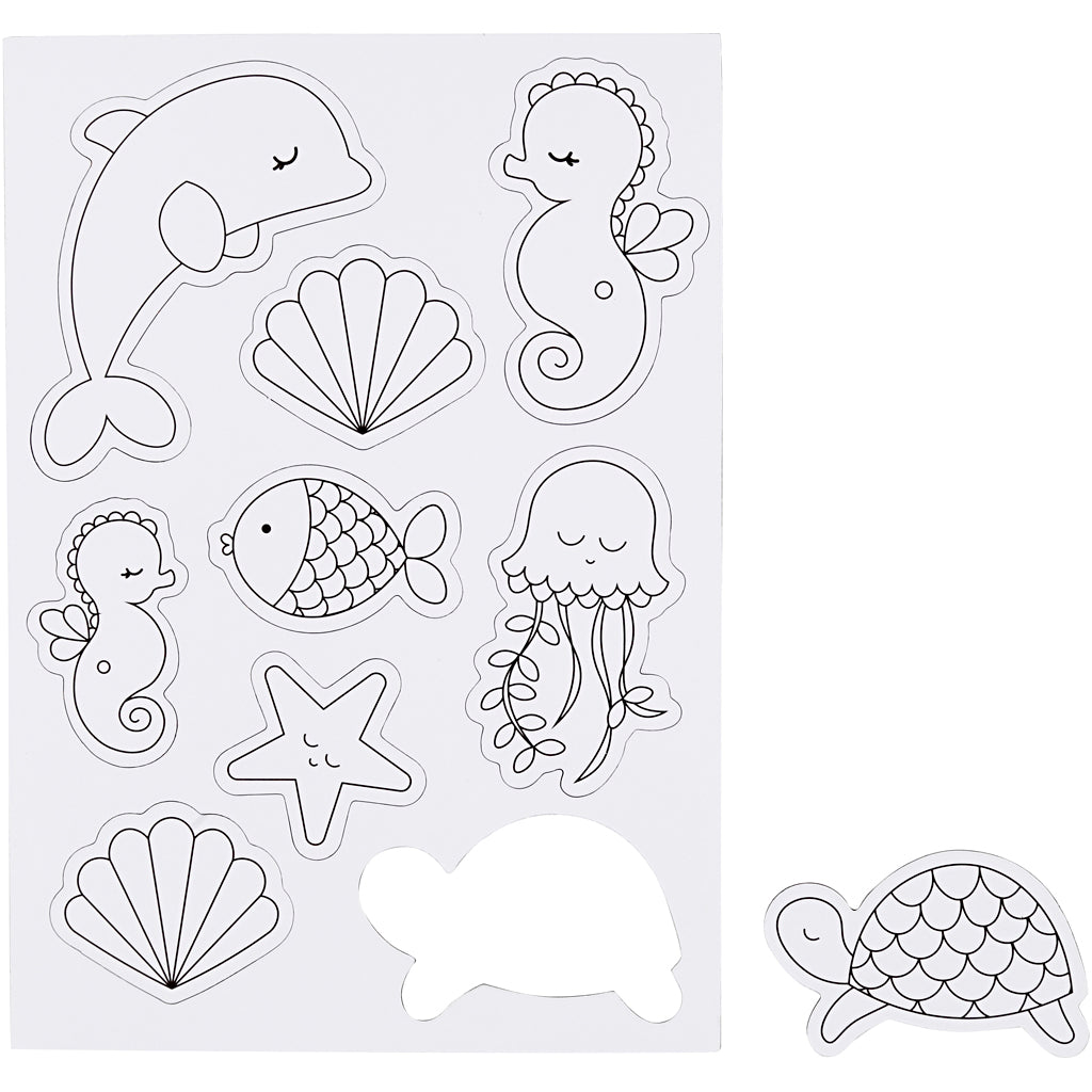 Magnets, Sea creatures, sheet 14,85x21, 1 sheet