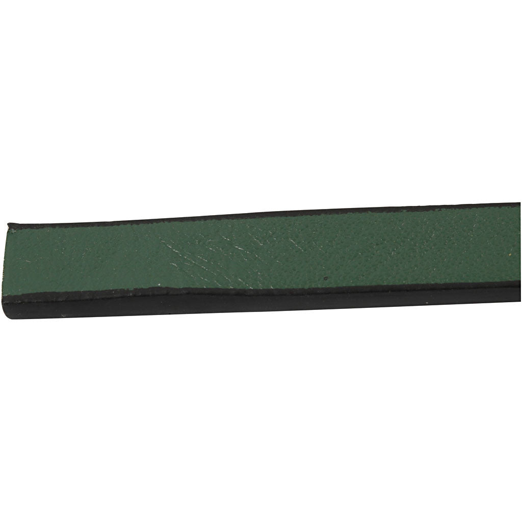 Ceinture Type Cuir, L : 10 mm, ép. 3 mm, vert, 1 m/ 1 Pq. [HOB-51489]