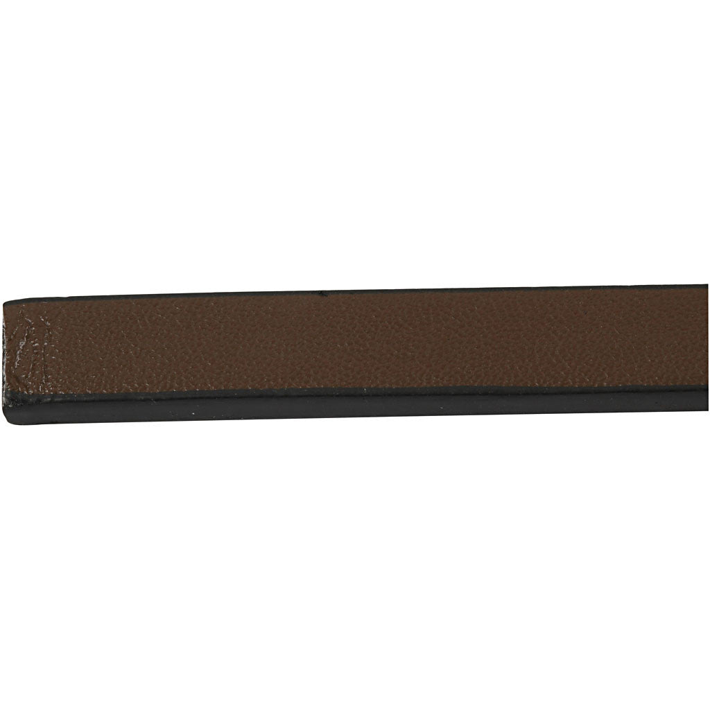 Ceinture Type Cuir, L : 10 mm, ép. 3 mm, brun, 1 m/ 1 Pq. [HOB-51491]