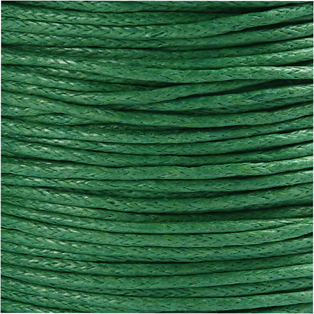 Ficelle de coton, ép. 1 mm, vert, 40 m/ 1 rouleau [HOB-51573]