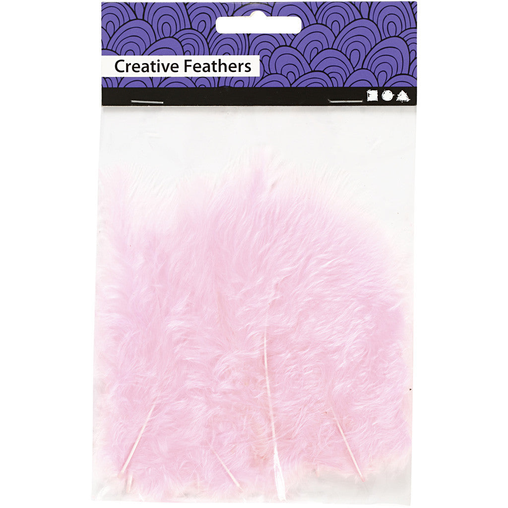 Duvet, dim. 5-12 cm, rose clair, 15 pièces/ 1 Pq. [HOB-51695]