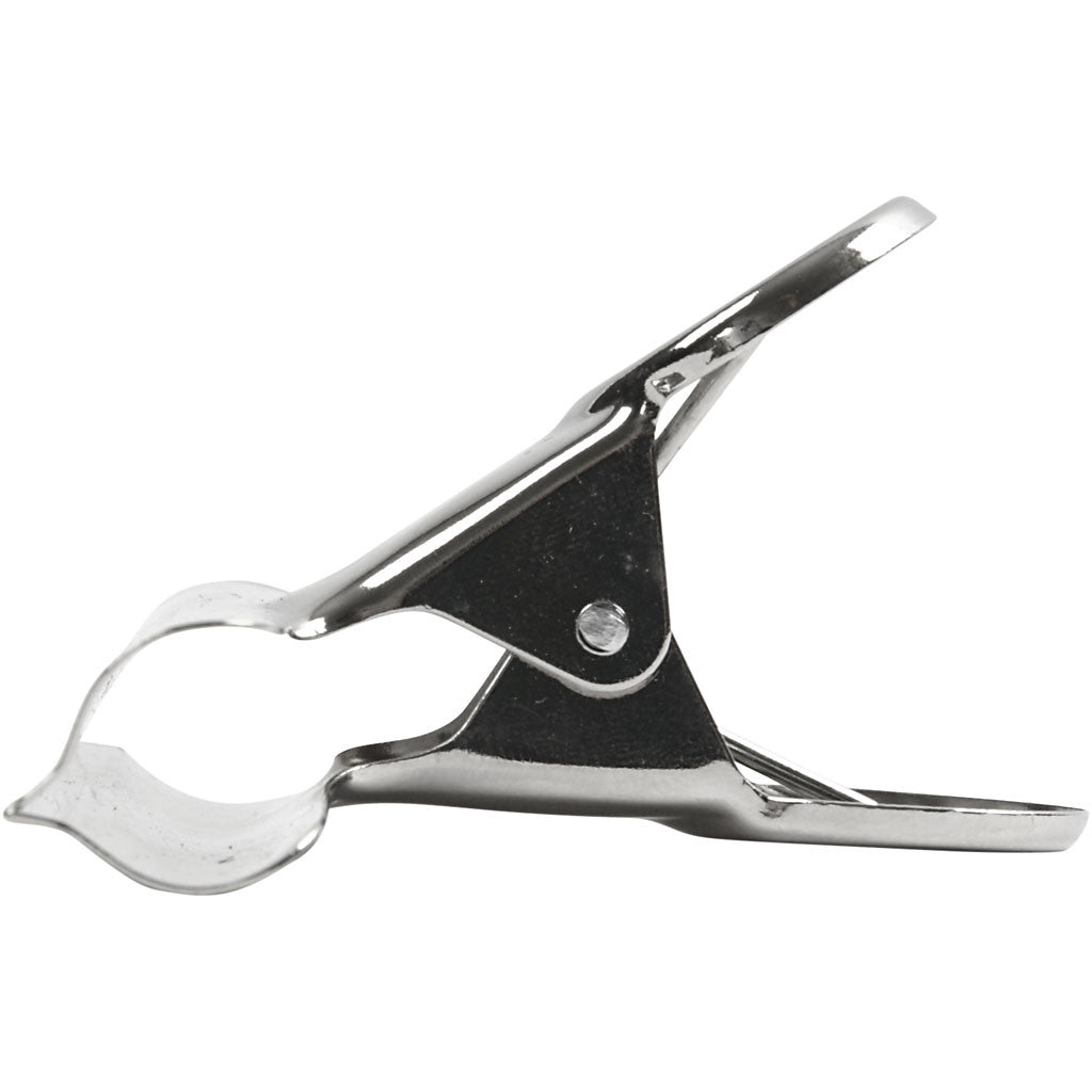Pince métallique, L : 7,5 cm, argent, 6 pièces/ 1 Pq. [HOB-51799]
