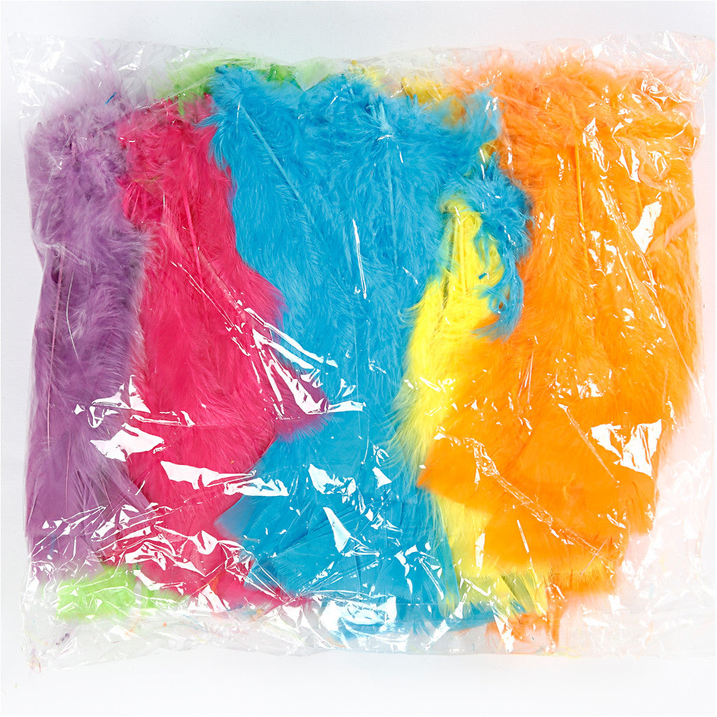 Veren, L: 11-17 cm, diverse kleuren, 144 bol/ 1 doos [HOB-51846]