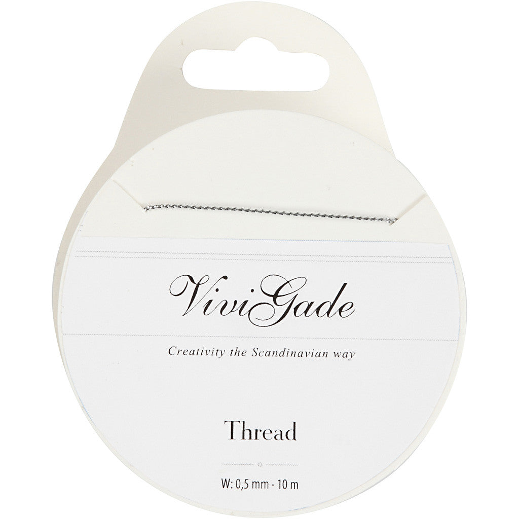 Fil, ép. 0,5 mm, argent, 10 m/ 1 rouleau [HOB-51961]