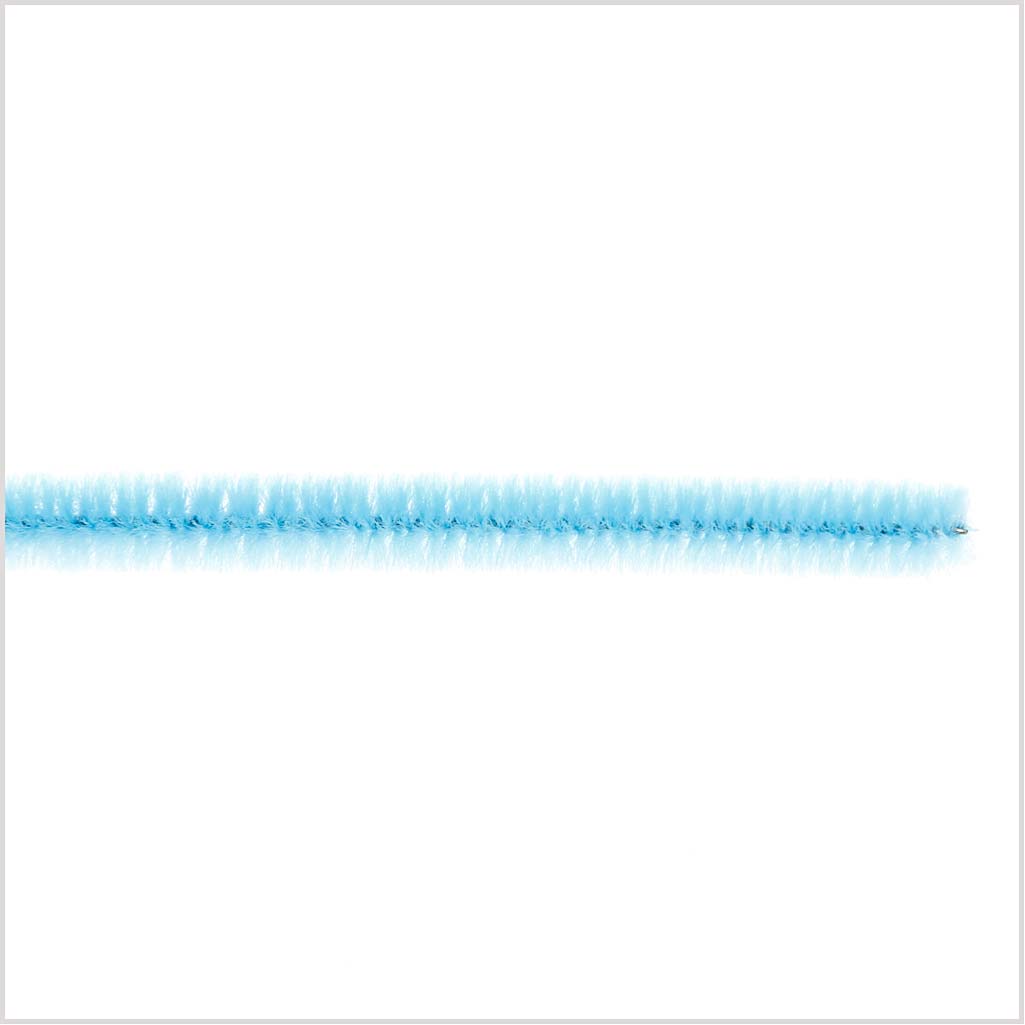 Fil chenille, L : 30 cm, ép. 6 mm, bleu, 50 pièces/ 1 Pq. [HOB-52093]