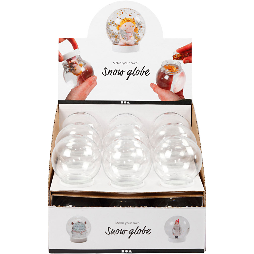 Boule à neige, H : 8,5 cm, d 8 cm, diamètre intérieur 4,7 cm, 18 pièces/ 1 Pq. [HOB-52138]