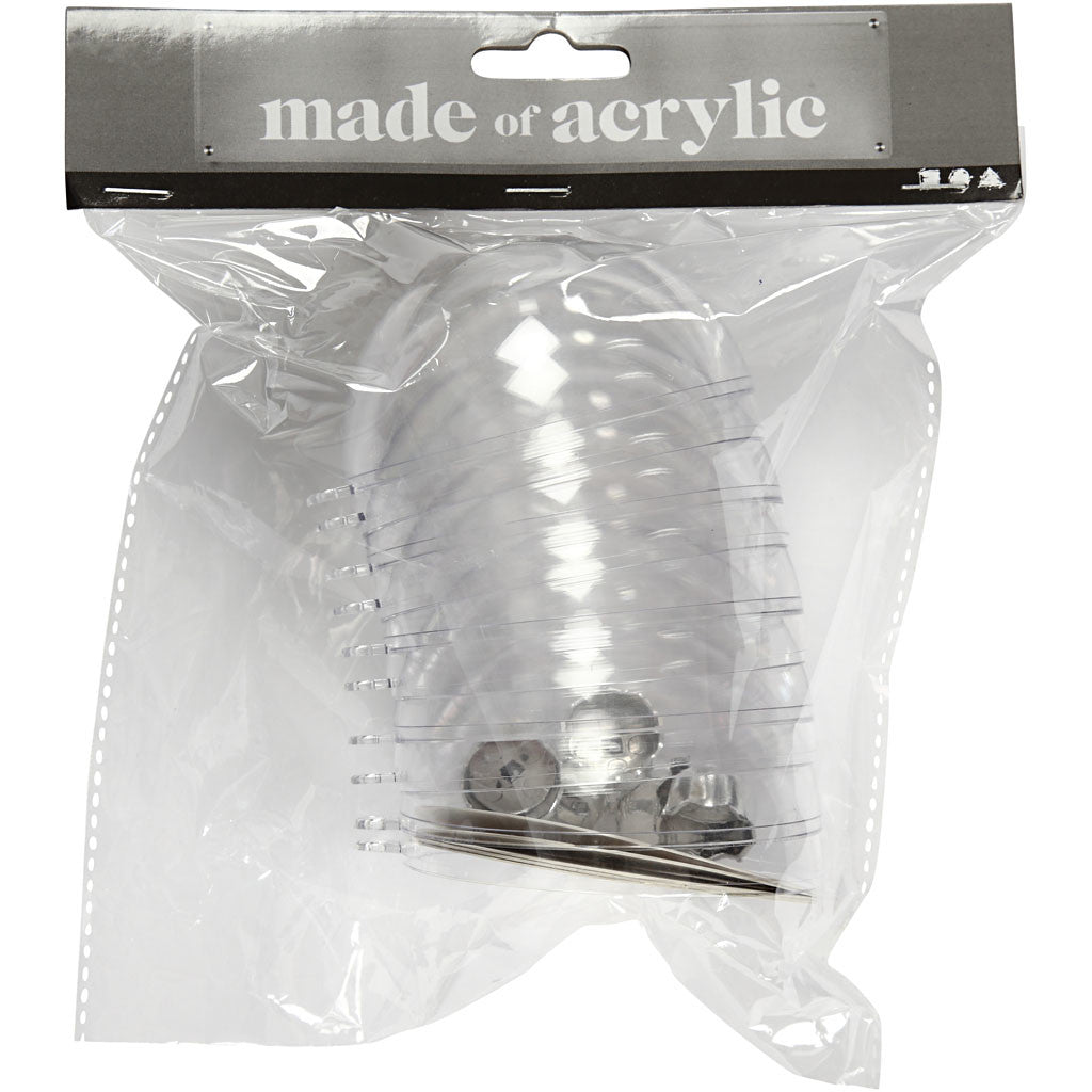 Deco ballen, d 8 cm, transparant, 5 stuk/ 1 doos [HOB-52141]