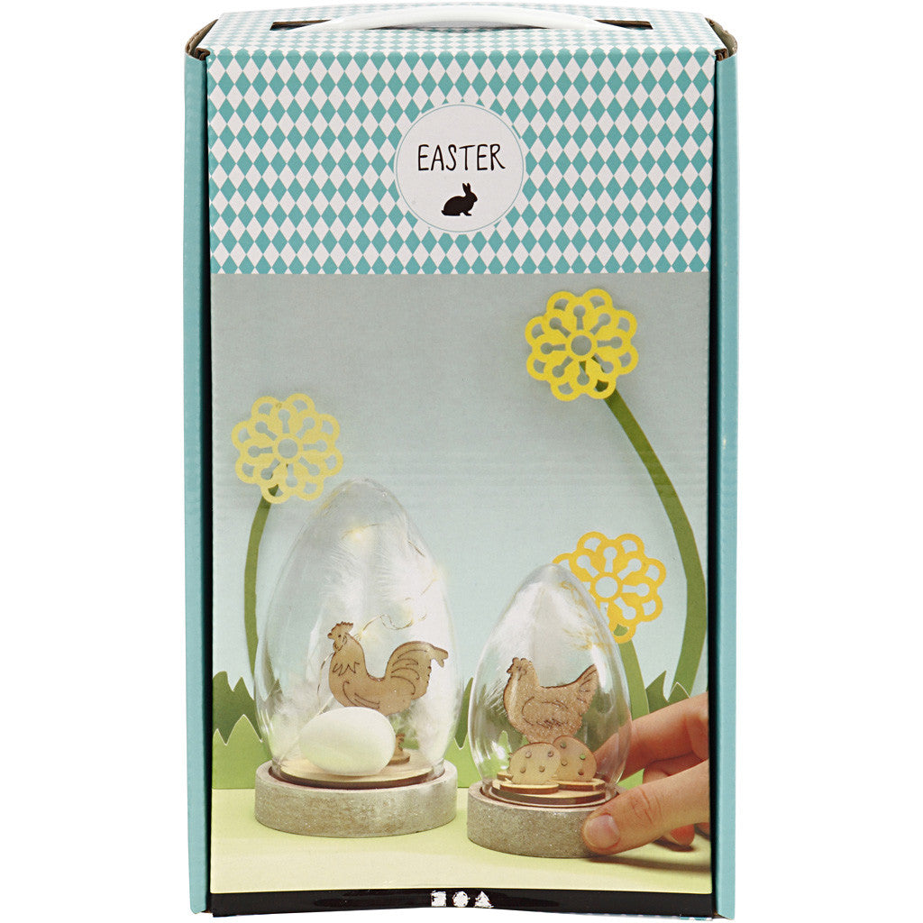 Stolpen met decoratie, H: 12+15,5 cm, 2 stuk/ 1 doos [HOB-52188]