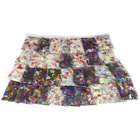 Mix paillettes, dim. 7-30 mm, ass. de couleurs, 32x25 gr/ 1 Pq. [HOB-52253]