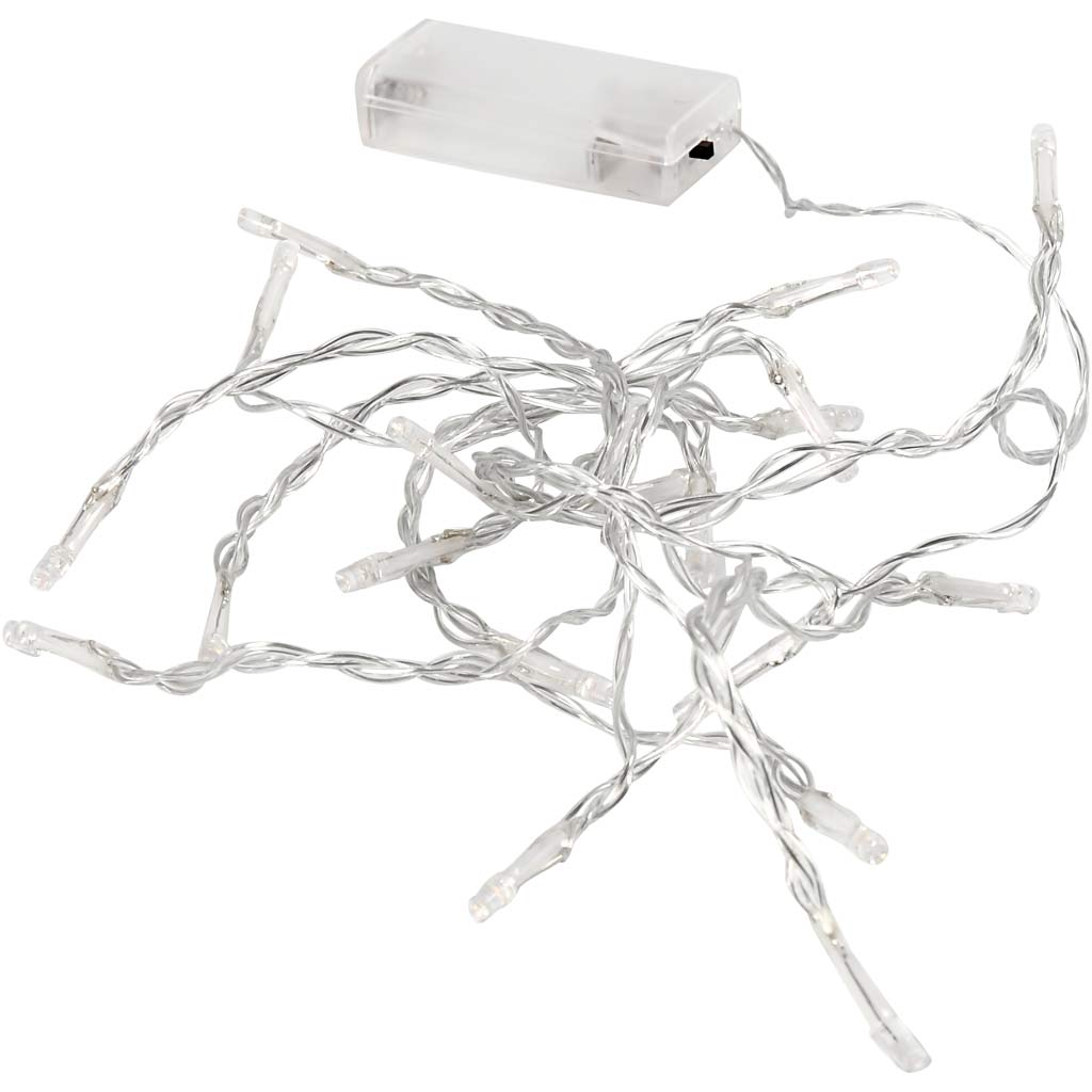 LED verlichtingssnoer, L: 3,15 M, transparant, 1 stuk [HOB-52331]