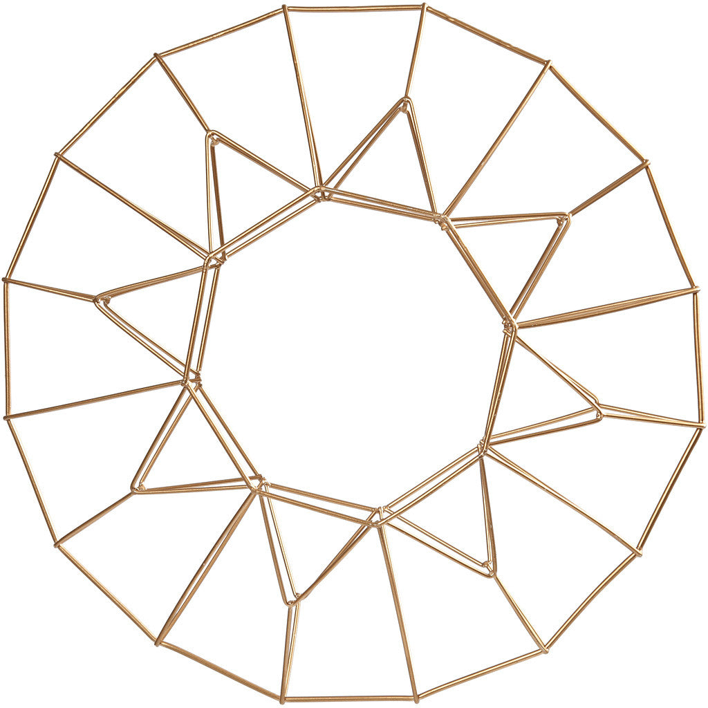 Décoration à suspendre, anneau, d 28 cm, laiton, 1 pièce [HOB-52361]