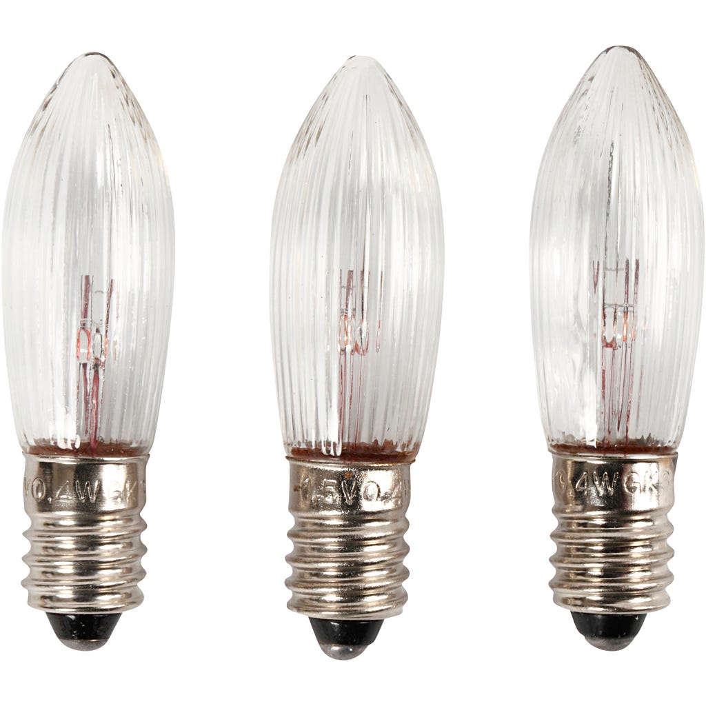 LED lampen, H: 45 mm, d 15 mm, 3 stuk/ 1 doos [HOB-52371]