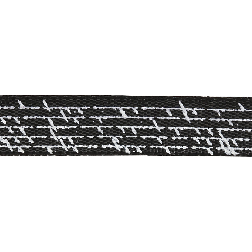 Ruban de satin, L : 10 mm, noir, 8 m/ 1 rouleau [HOB-524602]